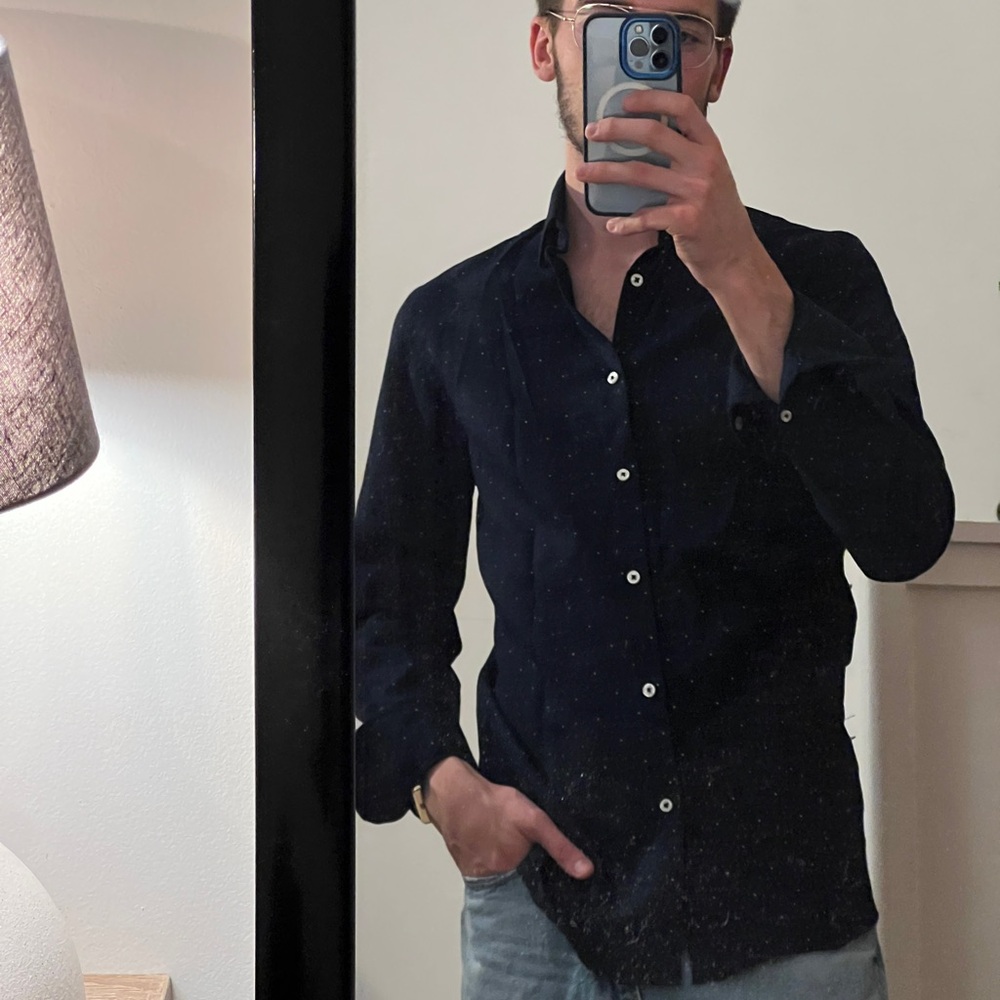 Zara Dotted button down shirt